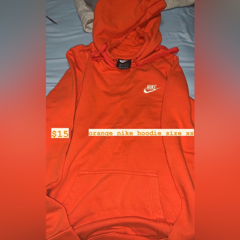 orange nike hoodie